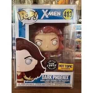 Funko POP! X-MEN Dark Phoenix Hot Topic Excl GITD Chase #413 In PROTECTOR